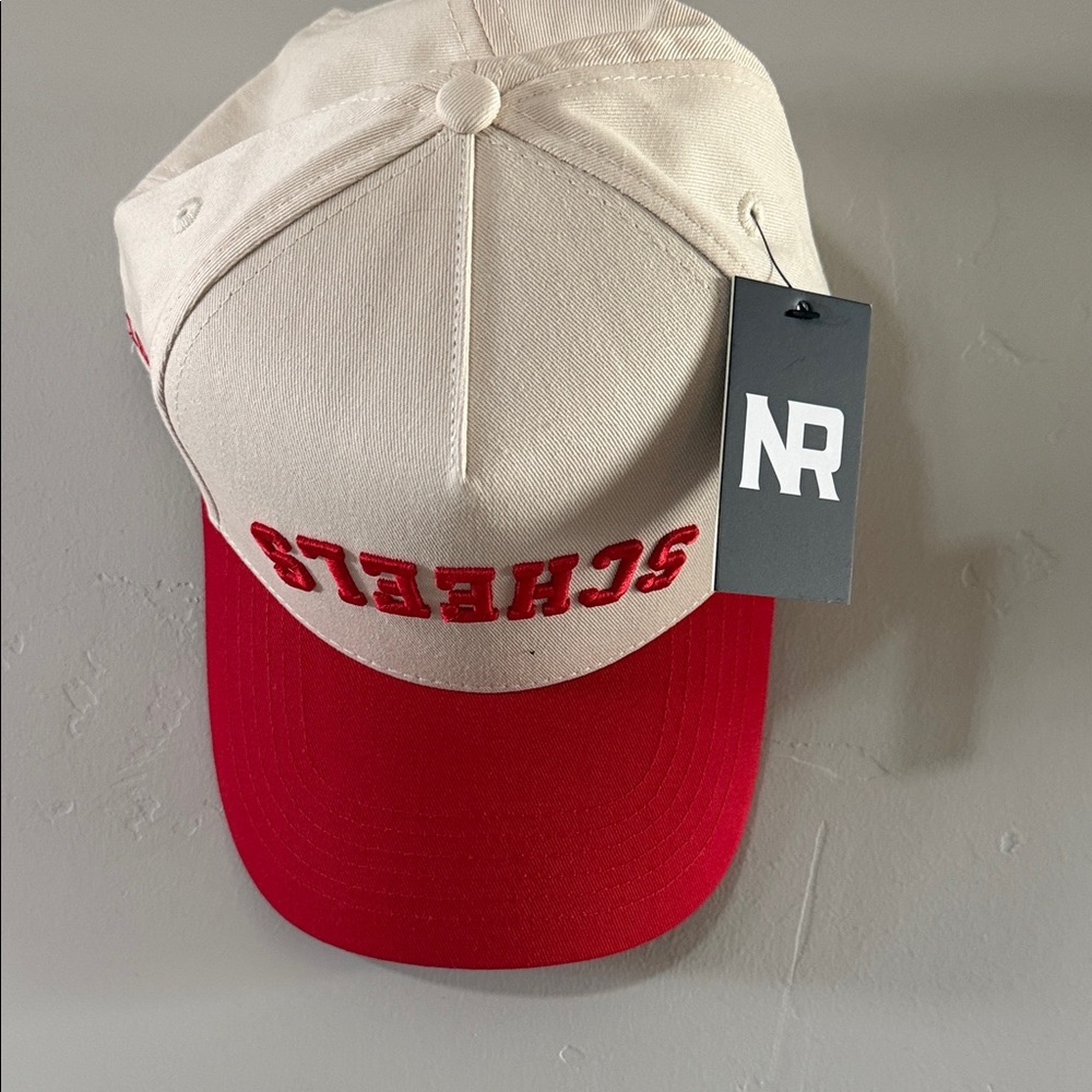 Scheels Red and Cream Baseball Cap